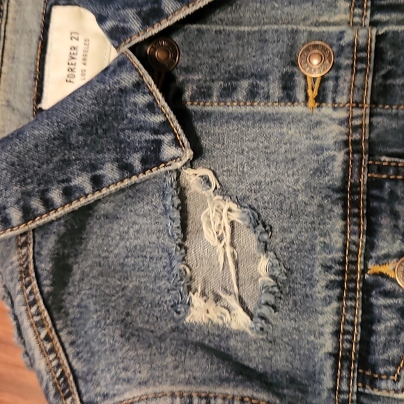 Forever 21 Jacket Denim Small - Picture 3 of 14